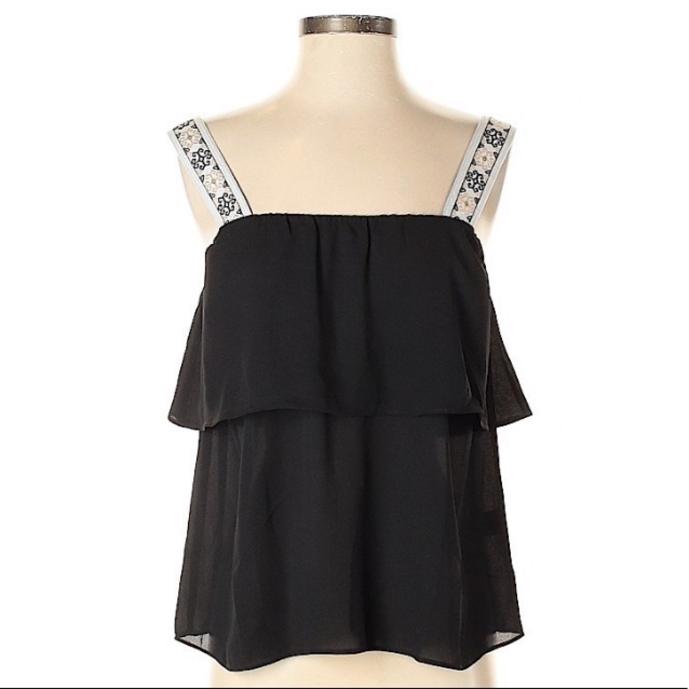 J CREW Black Tank Top Size 0 NEW - Picture 1 of 2